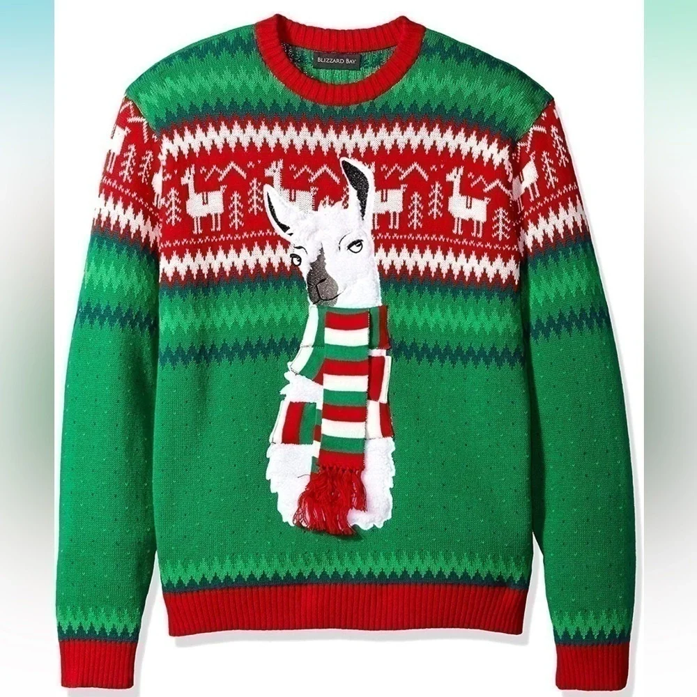 MEN'S Ugly Christmas Sweater Llama
